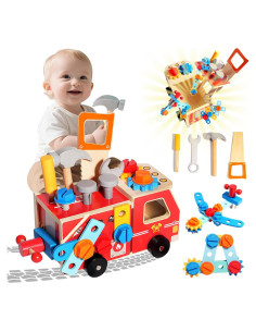 Juego de Herramientas de Madera GAIETYDIY - 33 Piezas para Niños