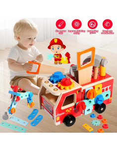 Juego de Herramientas de Madera GAIETYDIY - 33 Piezas para Niños 2