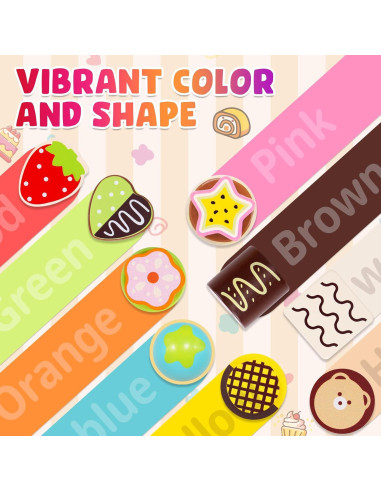 Juego de Comida de Pastel de Madera Melofaver 16 Piezas