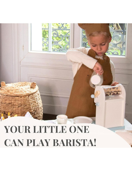 Juego de Café de Madera Toodly - Set Imaginativo para Niños