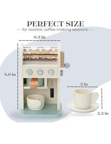 Juego de Café de Madera Toodly - Set Imaginativo para Niños