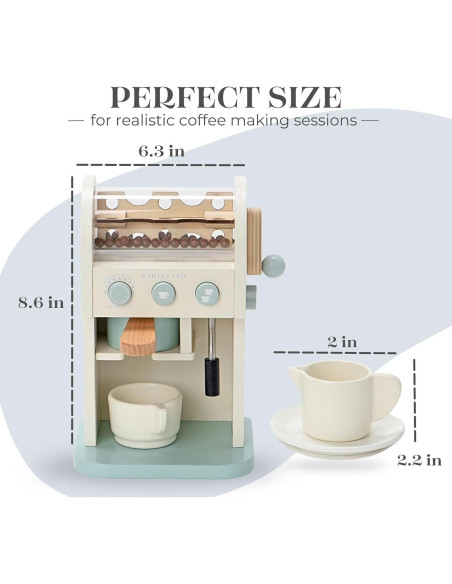 Juego de Café de Madera Toodly - Set Imaginativo para Niños