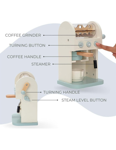 Juego de Café de Madera Toodly - Set Imaginativo para Niños