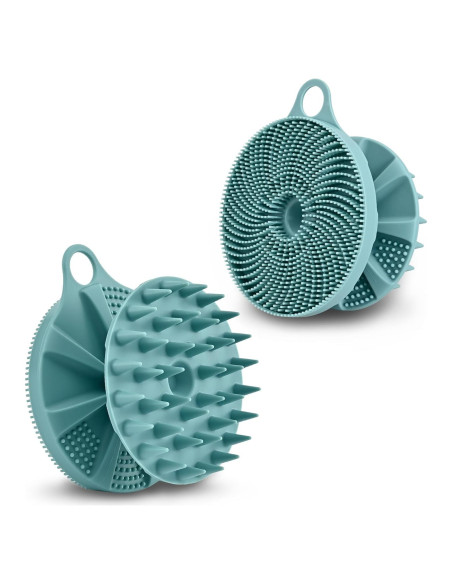 Cepillo de Ducha Silicona 2 en 1 INNERNEED Verde Oscuro Cepillo de Ducha Silicona 2 en 1 INNERNEED Verde Oscuro
