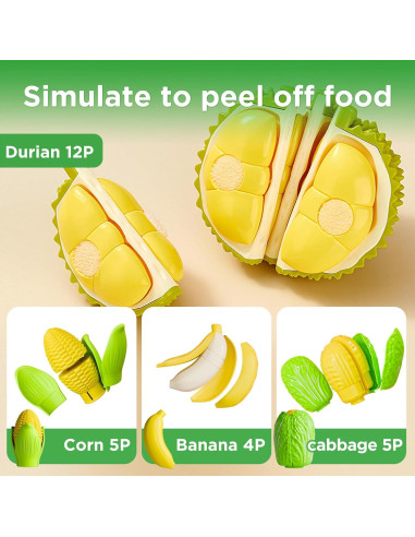 Set de Juguete de Comida iPlay, iLearn - 55 Piezas para Niños