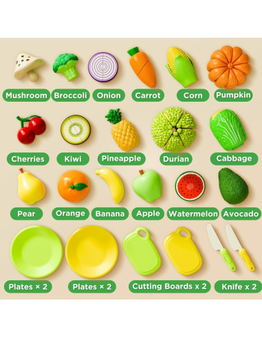 Set de Juguete de Comida iPlay, iLearn - 55 Piezas para Niños