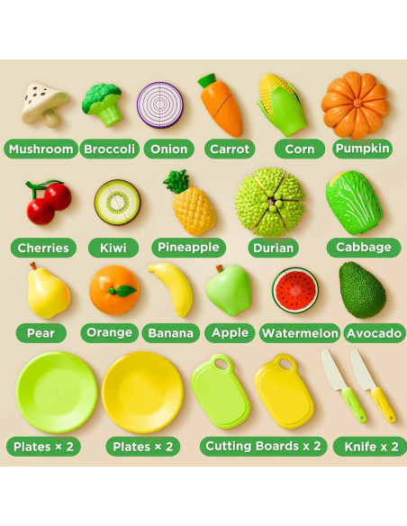 Set de Juguete de Comida iPlay, iLearn - 55 Piezas para Niños