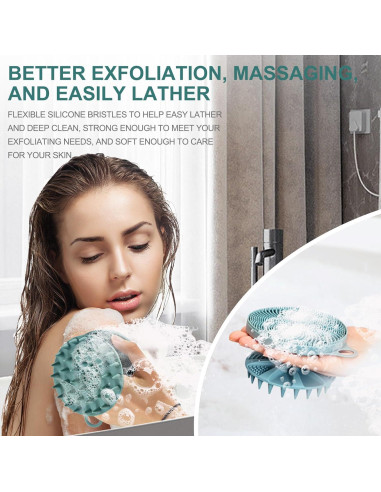 Cepillo de Ducha Silicona 2 en 1 INNERNEED Verde Oscuro