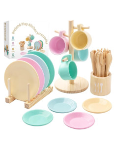 Conjunto de Platos de Madera GAGAKU - 27 Piezas para Niños