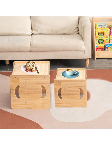 Juego de Mesa y Sillas de Madera Montessori CYMF - 38x36x33.6 cm