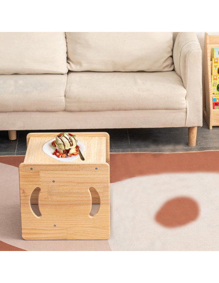Juego de Mesa y Sillas de Madera Montessori CYMF - 38x36x33.6 cm