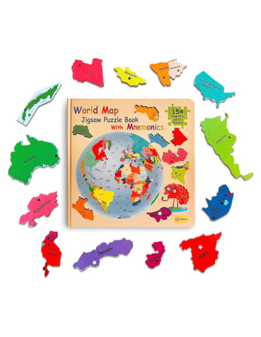 Libro de Rompecabezas Geográficos Mnemotecnia ML-1 154 Piezas