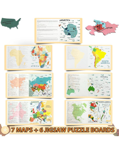 Libro de Rompecabezas Geográficos Mnemotecnia ML-1 154 Piezas