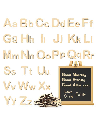 Letras Magnéticas de Madera Xuhal - 52 Piezas para Aprendizaje