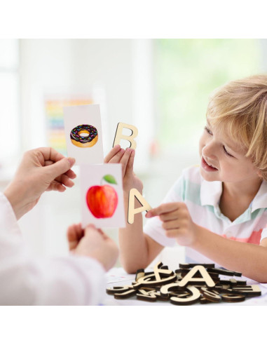 Letras Magnéticas de Madera Xuhal - 52 Piezas para Aprendizaje