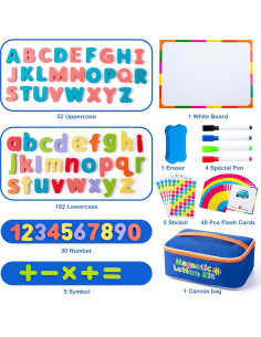 Juego de Letras Magnéticas Sundaymot 310 Piezas Madera 2