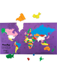 Rompecabezas Mapa del Mundo Imagimake 65 Piezas 5 Años+ 2