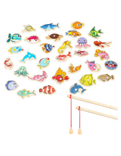 Juego de Pesca Magnético ONEST 34 Piezas para Niños