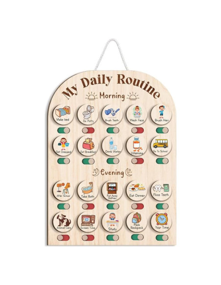Tabla de Rutina Diaria de Madera TinyKidz 38x28 cm