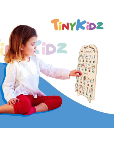 Tabla de Rutina Diaria de Madera TinyKidz 38x28 cm