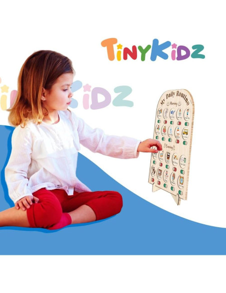 Tabla de Rutina Diaria de Madera TinyKidz 38x28 cm