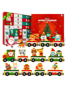 Calendario de Adviento de Navidad Commodum Tren de Animales