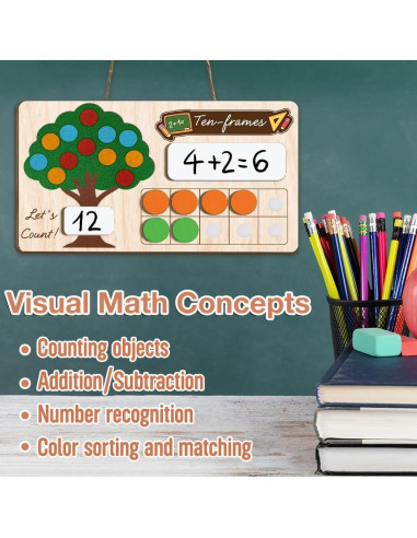 Calendario Interactivo de Madera Mondily para Niños 3-8 Años