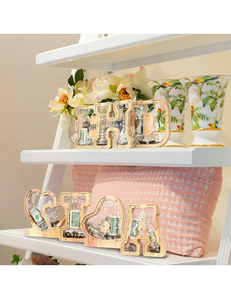 Banca de Cerdo de Letras Weallbuy para Niños Personalizada