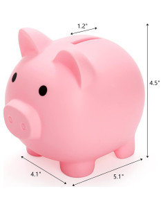 Alcancías de Plástico en Forma de Cerdo ZEAYEA - 4 Piezas 2