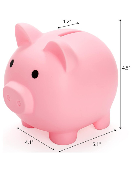 Alcancías de Plástico en Forma de Cerdo ZEAYEA - 4 Piezas