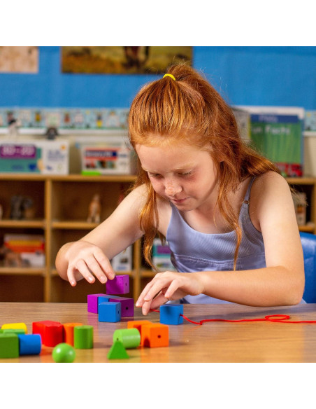 Constructor Sensorial de Perlas de Madera Stages - 96 Piezas