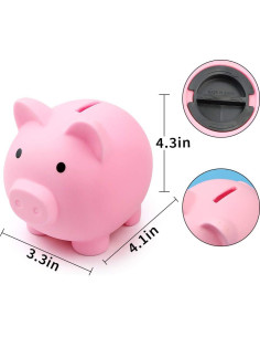 Alcancía de Cerdo Irrompible Fireboomoon - 2 Piezas Azul y Rosa 2