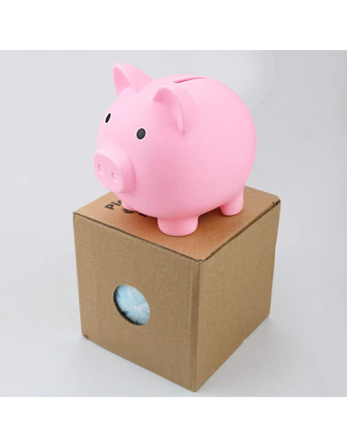 Alcancía de Cerdo Irrompible Fireboomoon - 2 Piezas Azul y Rosa