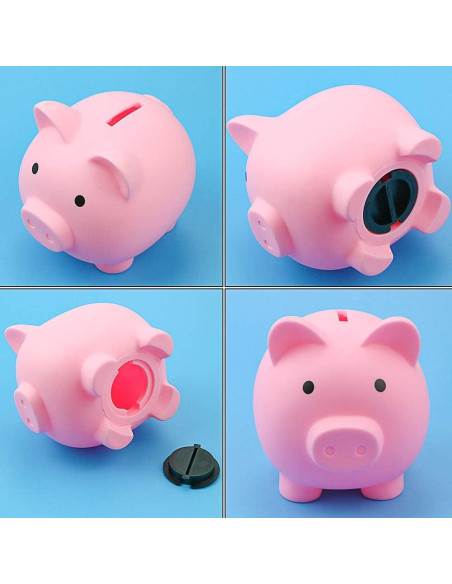 Alcancía de Cerdo Irrompible Fireboomoon - 2 Piezas Azul y Rosa