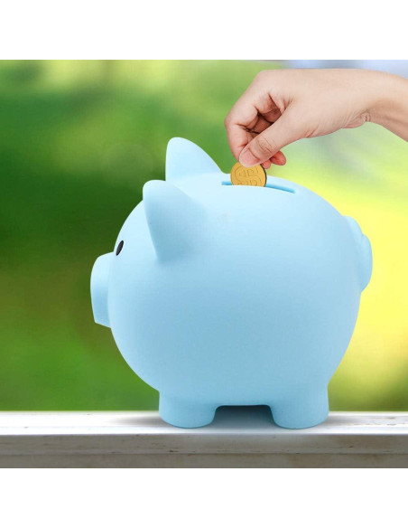 Alcancía de Cerdo Irrompible Fireboomoon - 2 Piezas Azul y Rosa