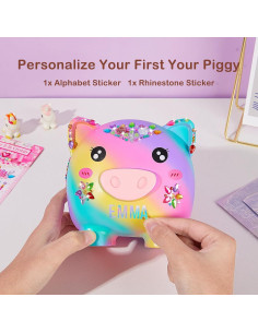 Hucha Irrompible Grande Arcoíris MHJY para Niños 15cm 2