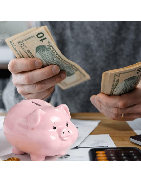 Alcancía Cerámica Rosa 20x17x13 cm PIG WORLD