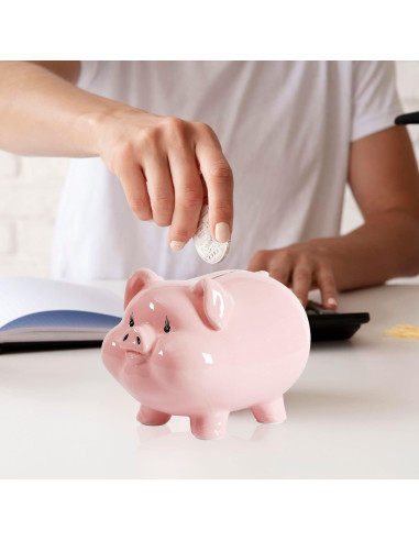 Alcancía Cerámica Rosa 20x17x13 cm PIG WORLD