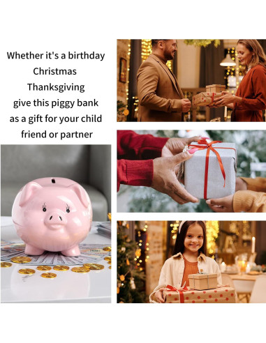 Alcancía Cerámica Rosa 20x17x13 cm PIG WORLD