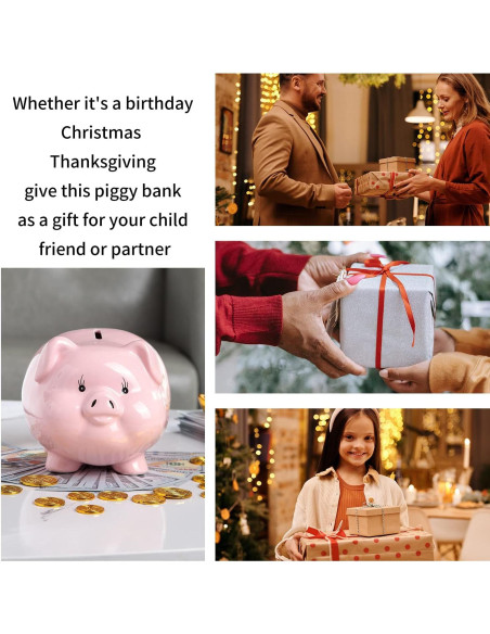 Alcancía Cerámica Rosa 20x17x13 cm PIG WORLD