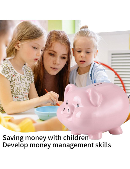 Alcancía Cerámica Rosa 20x17x13 cm PIG WORLD