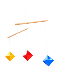 Móvil Montessori Geométrico Purgano - Octaedro Colgante Madera