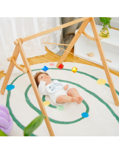 Móvil Montessori Geométrico Purgano - Octaedro Colgante Madera 2