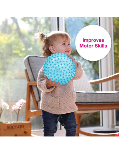 Pelota Sensorial Edushape 17.78 cm para Bebé - Desarrollo Motor