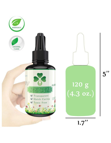 Resina UV Transparente DecorRom 120g para Joyería y Manualidades