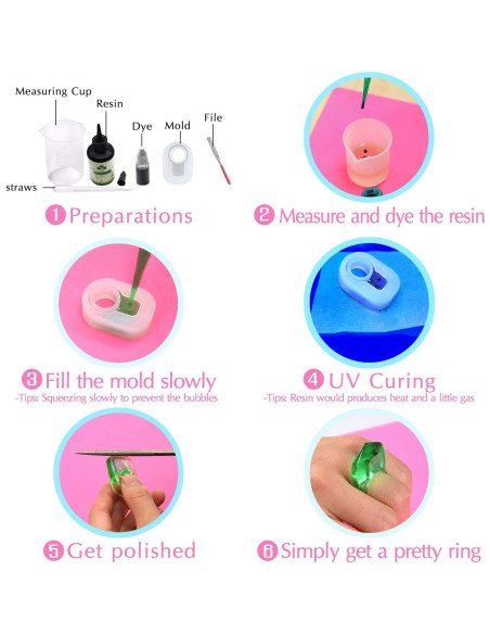 Resina UV Transparente DecorRom 120g para Joyería y Manualidades