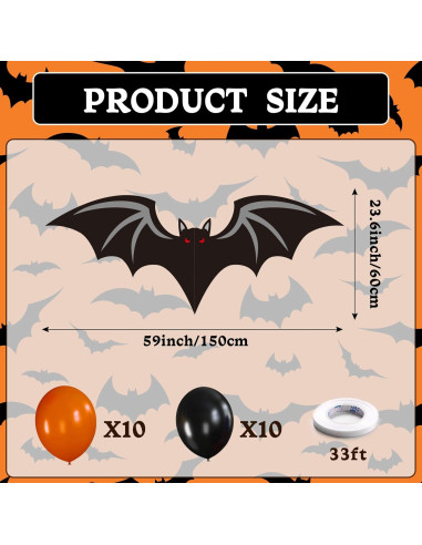 Juego de Decoración Halloween para Coche Denylo Pro 150x60 cm