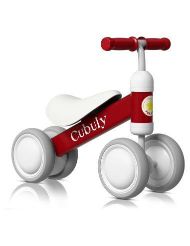 Bicicleta de Equilibrio CUBULY Roja para Niños 12-36 Meses