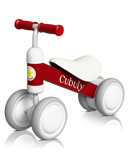 Bicicleta de Equilibrio CUBULY Roja para Niños 12-36 Meses