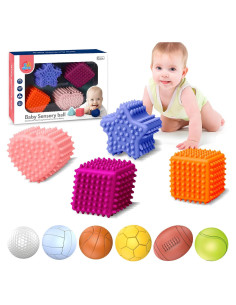 Juguetes Montessori ROHSCE - 6 Pelotas Sensoriales para Bebés